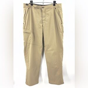 Prana Fleece Lined Pants Mens XL Hiking Outdoor Utility Cargo Warm Gorp Rugged